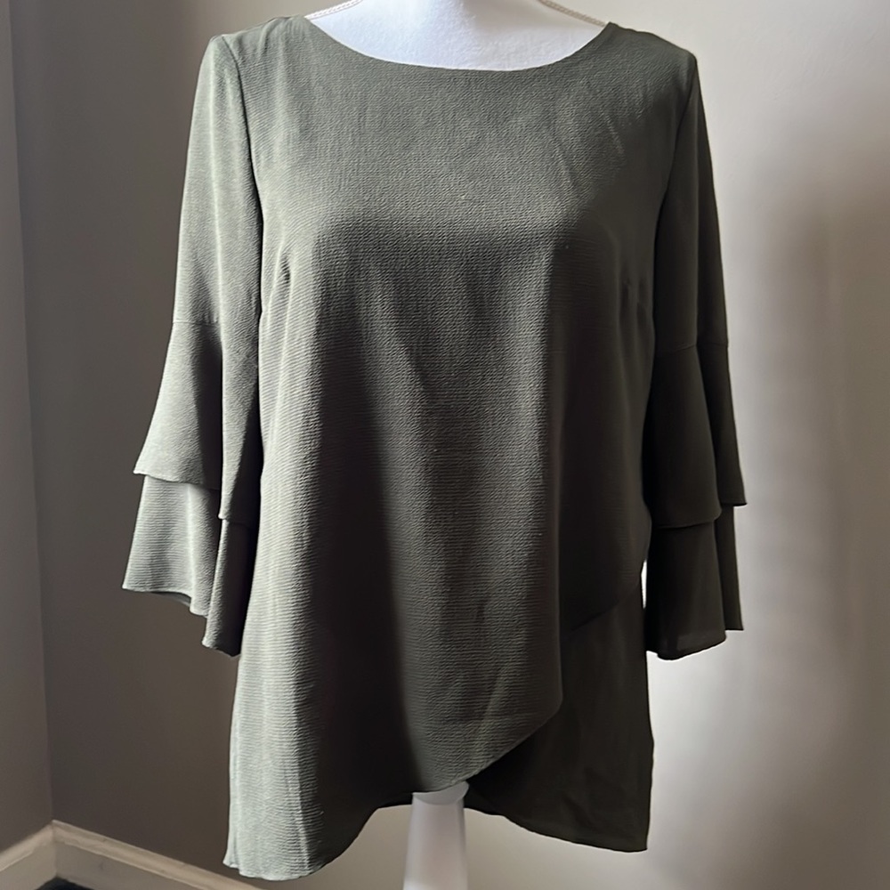 Apt. 9 Olive Green blouse - Size Small - Picture 1 of 6